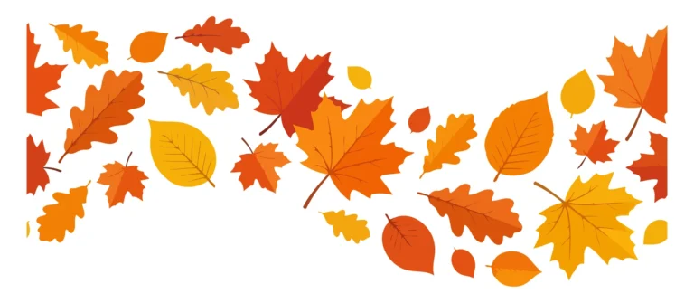 Autumn Leaf Illustration with Warm Color Gradient