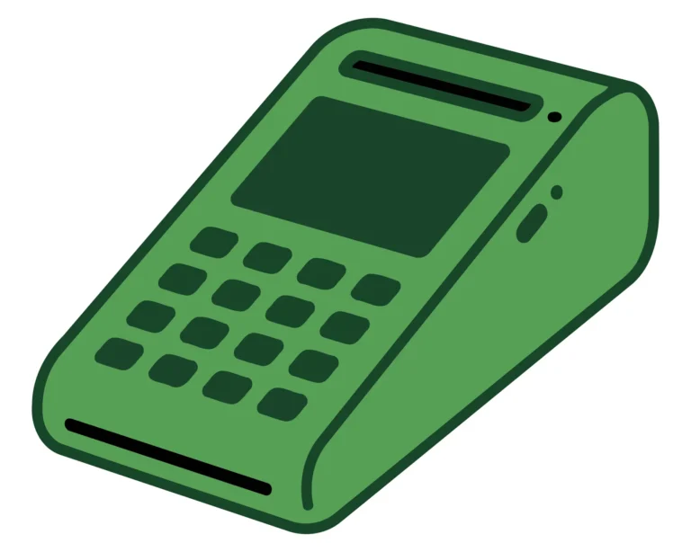 Green Portable Point-of-Sale Terminal