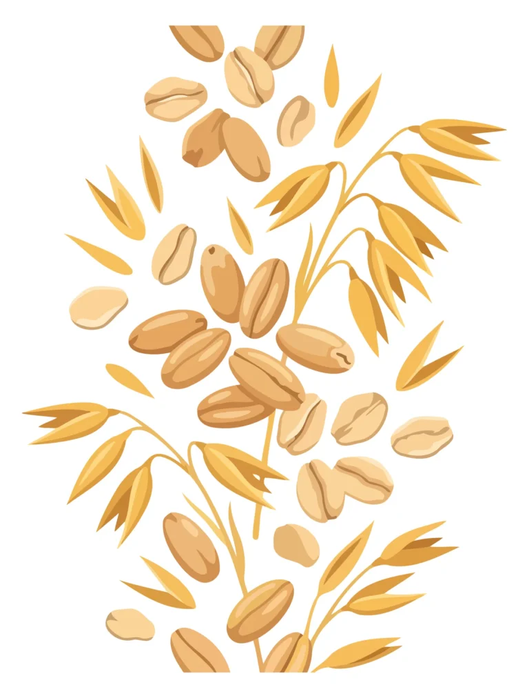 Abstract Vector Illustration of Seeds and Plant Branches