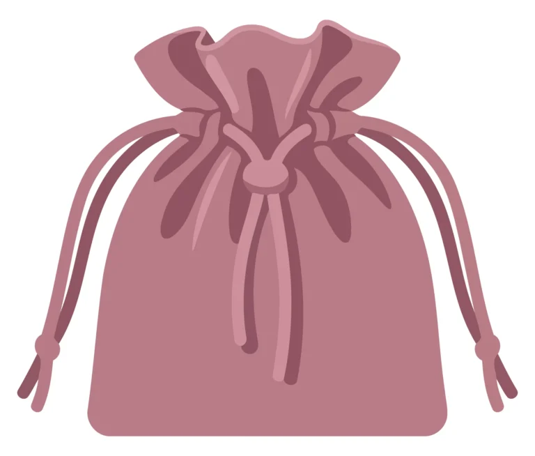 Minimalist Pink Handkerchief or Pouch with Knots