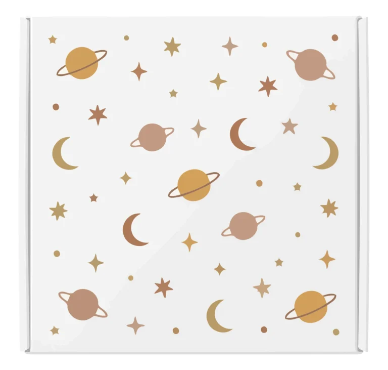 Space-Themed Vector Background with Celestial Patterns
