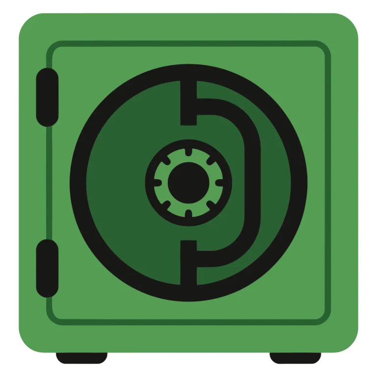 Green Secure Digital Safe Icon