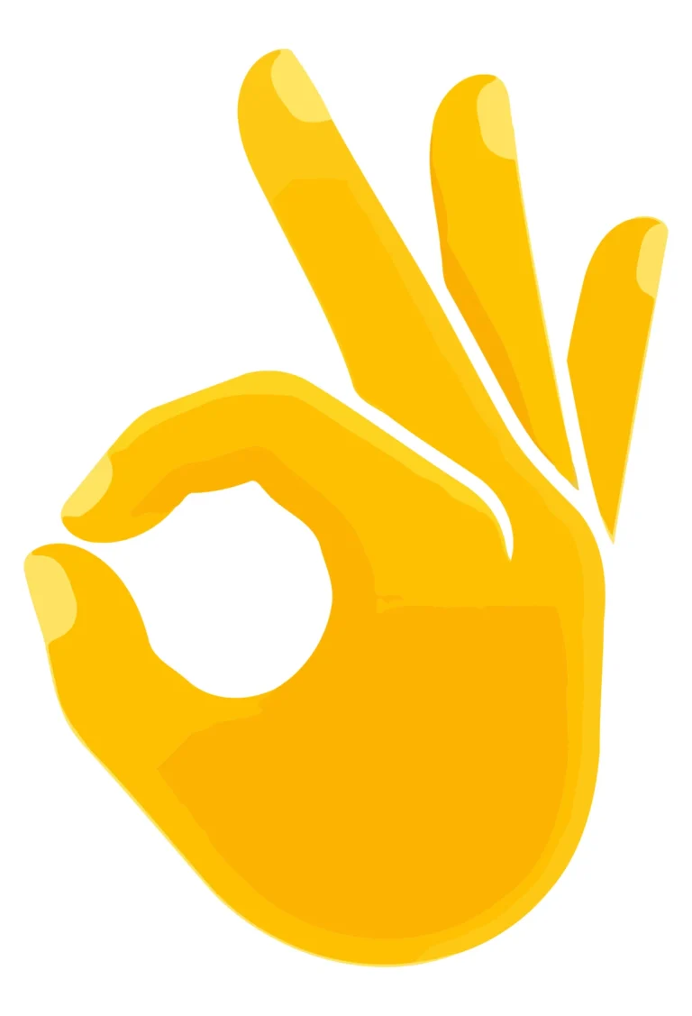 A bright yellow hand making a thumbs-up gesture