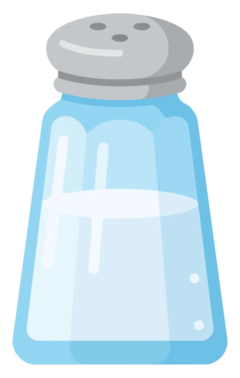 Minimalist Blue Salt Shaker Vector Illustration