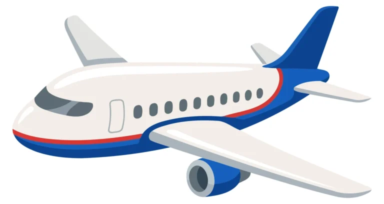 Colorful Commercial Airplane Illustration