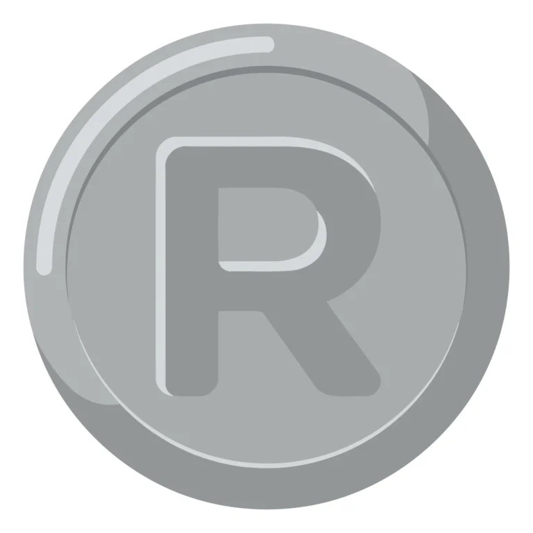 A minimalist letter R icon inside a circular frame