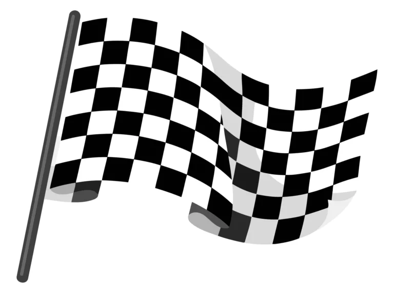 Checkered flag waving in vector design