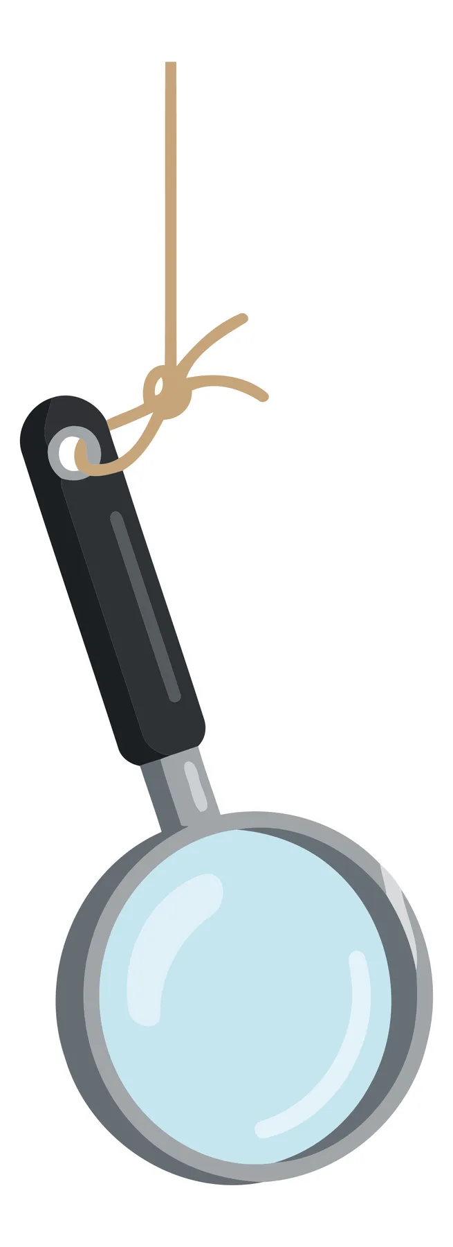 Minimalist Handheld Magnifying Glass Vector