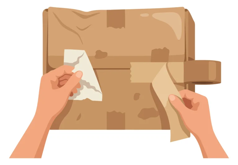 Hands peeling back a torn paper map illustration showing a partially revealed map design