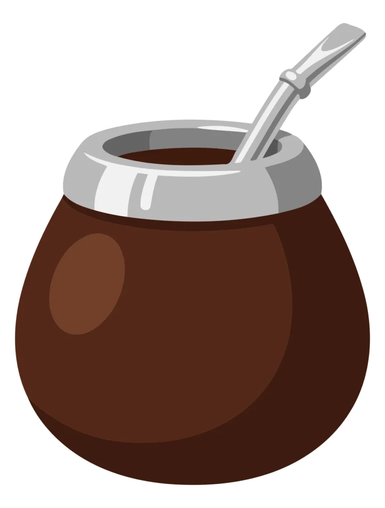 Illustrated Brown Puku Mug with Metal Straw