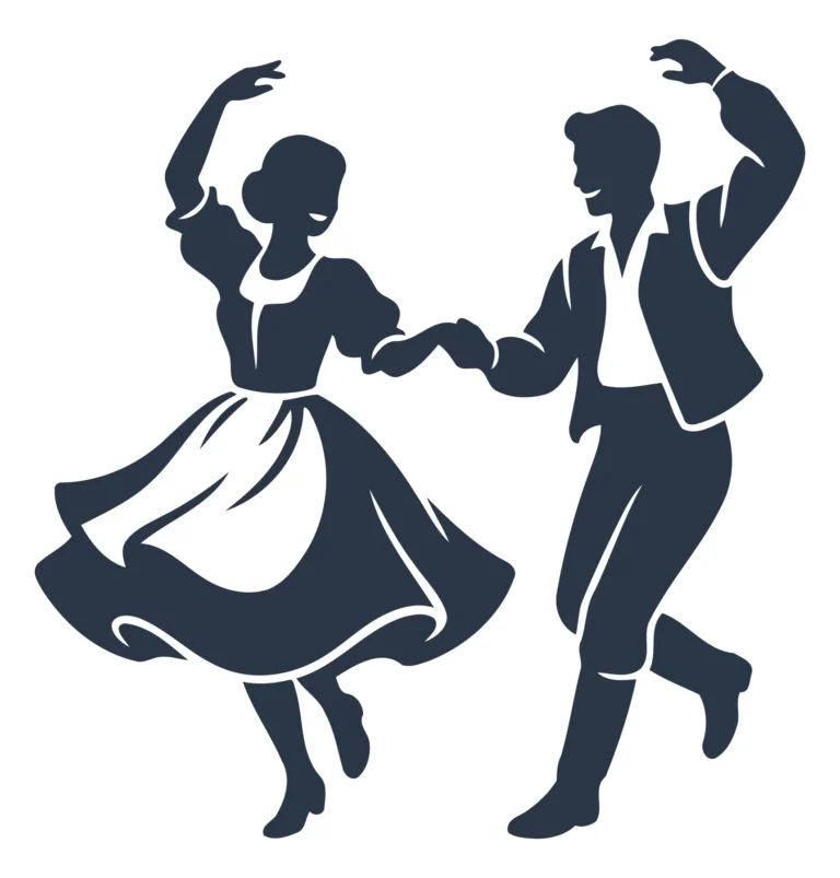 Couple Dancing in Classic Ballroom Style