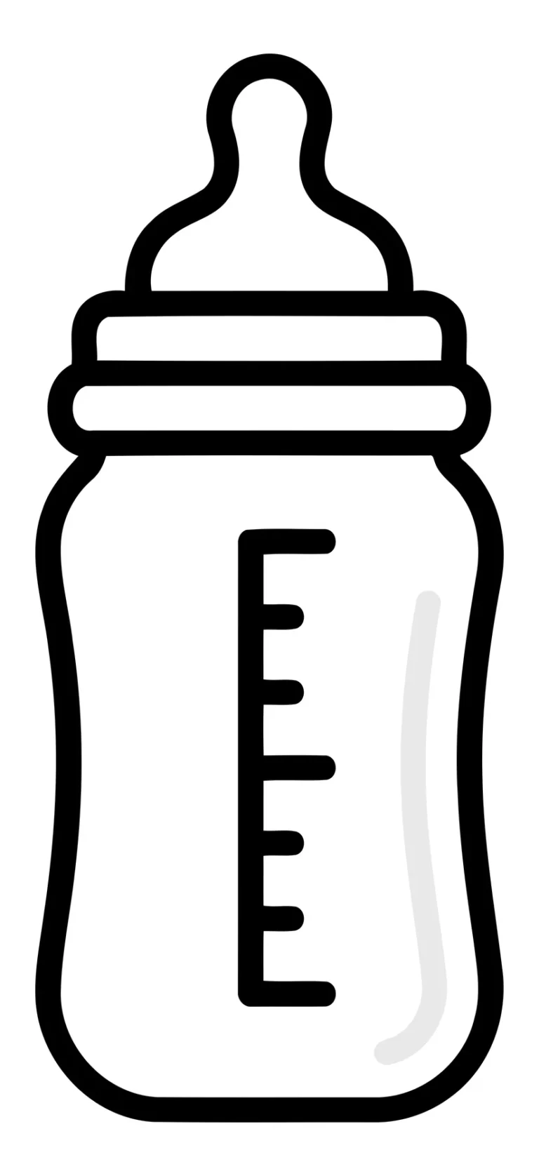 Silhouette Bottle with Measurement Scale Vector