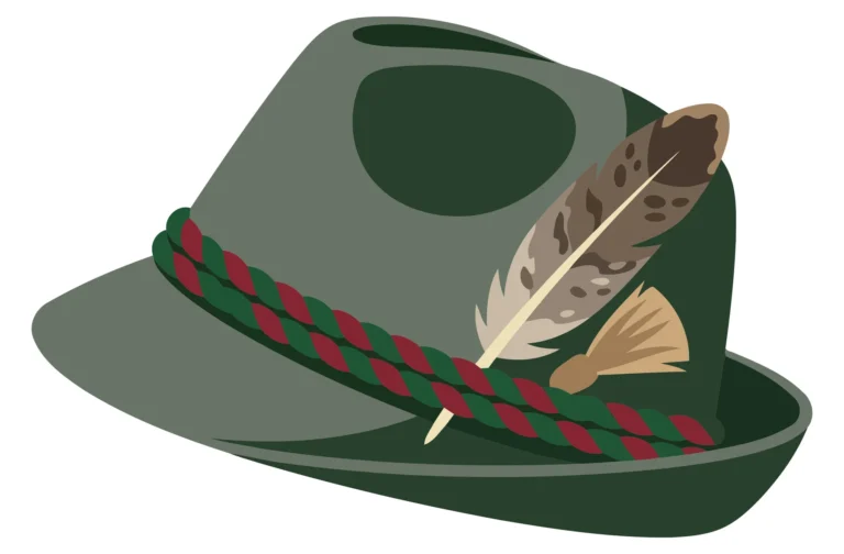 Elegant Green Hat with Feathered Band Decoration