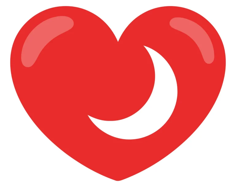 A cheerful smiling red heart icon with rounded edges