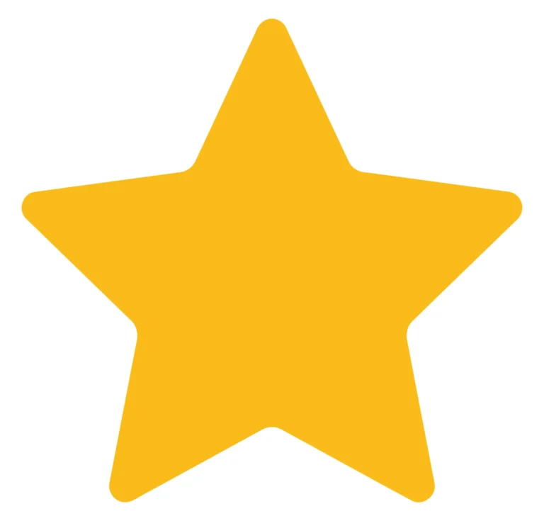 A bright yellow five-pointed star icon