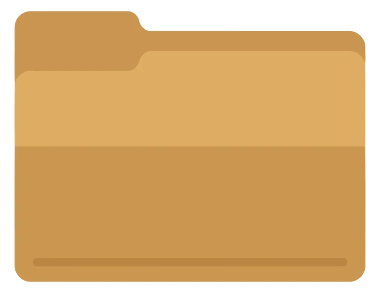 A minimalist open folder icon with a gradient design