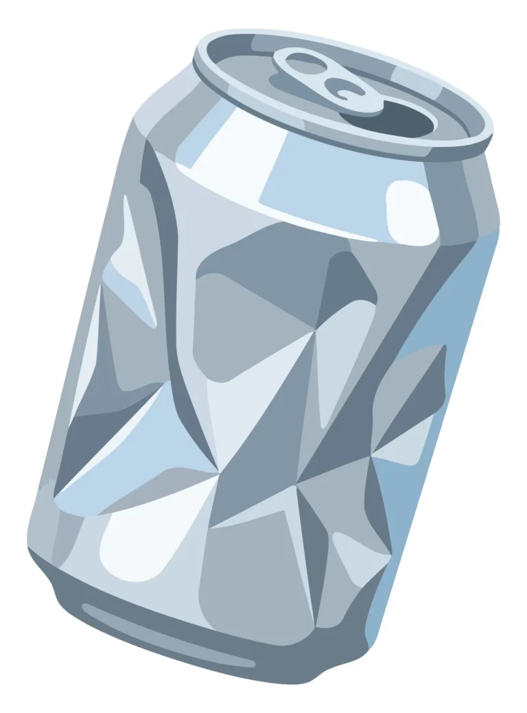 A stylized 3D can with a geometric ice-like texture