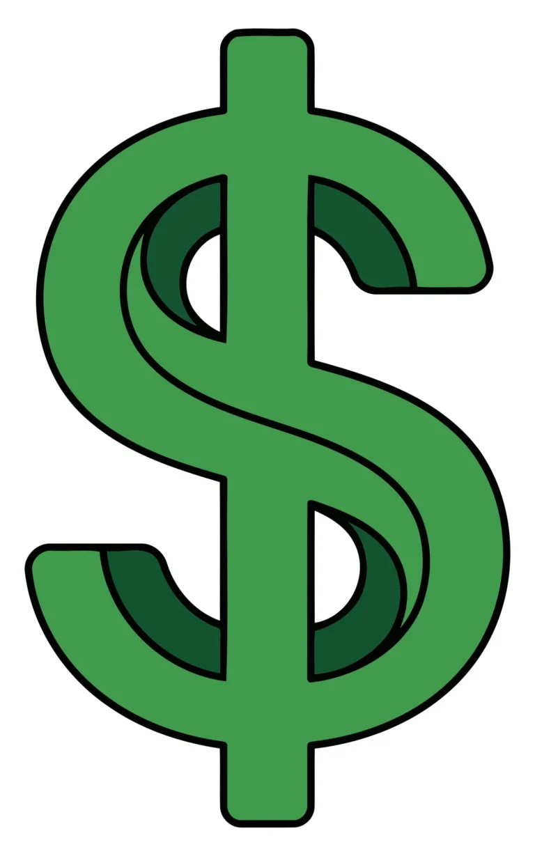 Green Dollar Sign Vector Icon