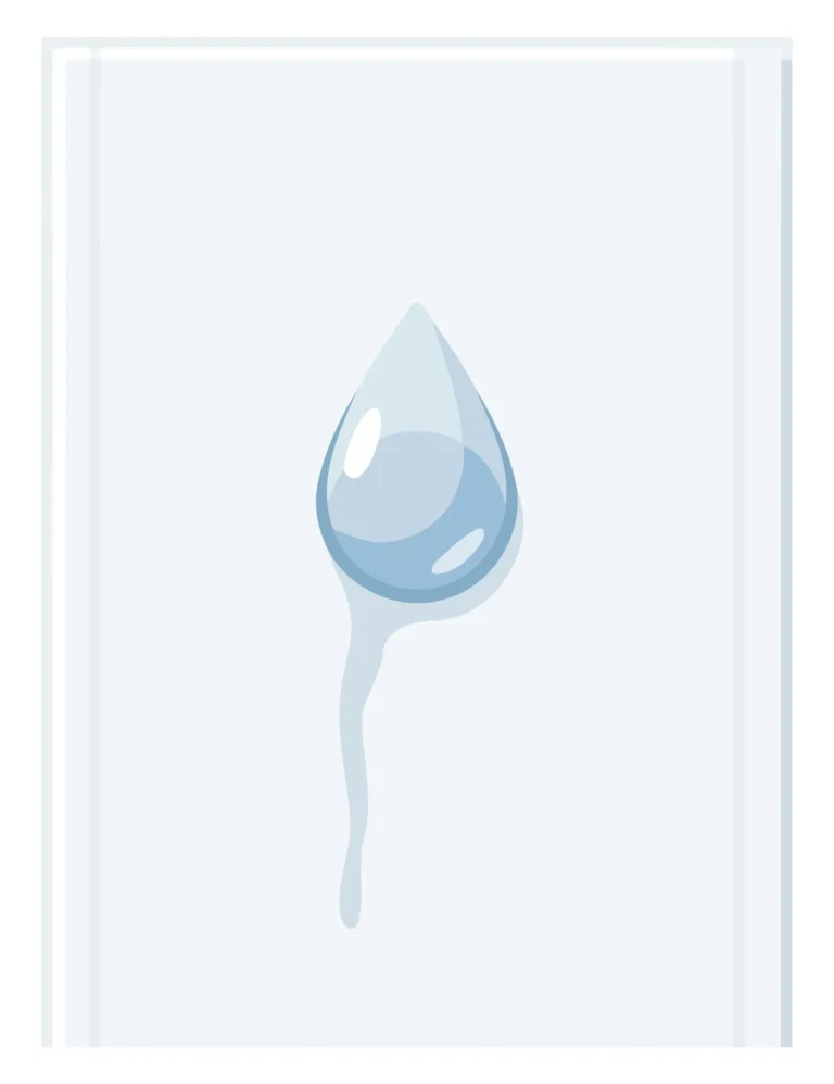 A minimalist water drop illustration with gradient shading