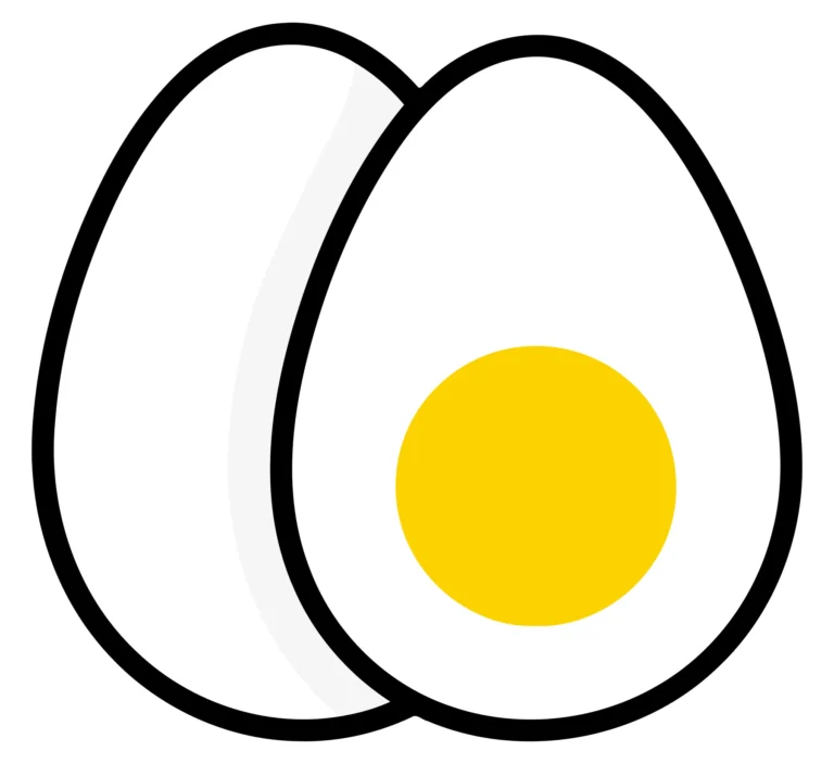 Simple Egg Icon with Yolk