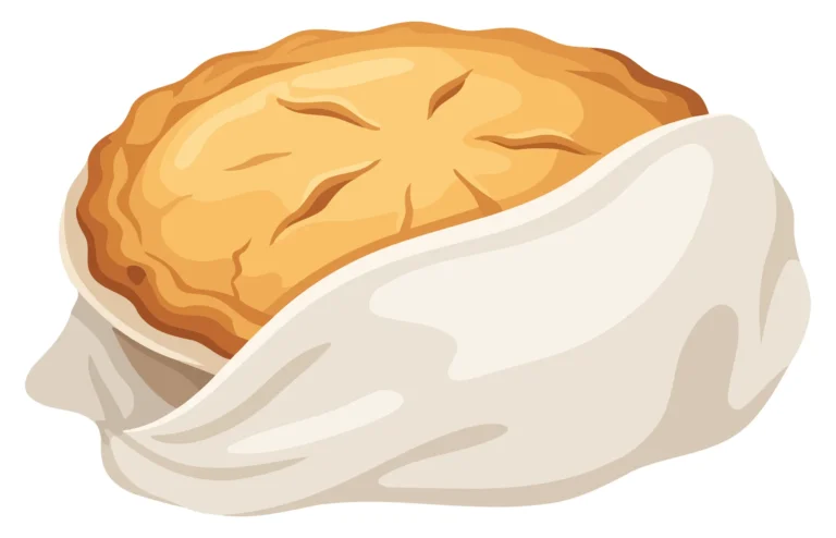 Abstract Brain Shaped Pastry with Crust Detail