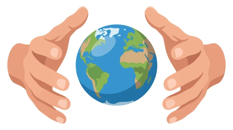 Hand-Holding Earth Globe Illustration