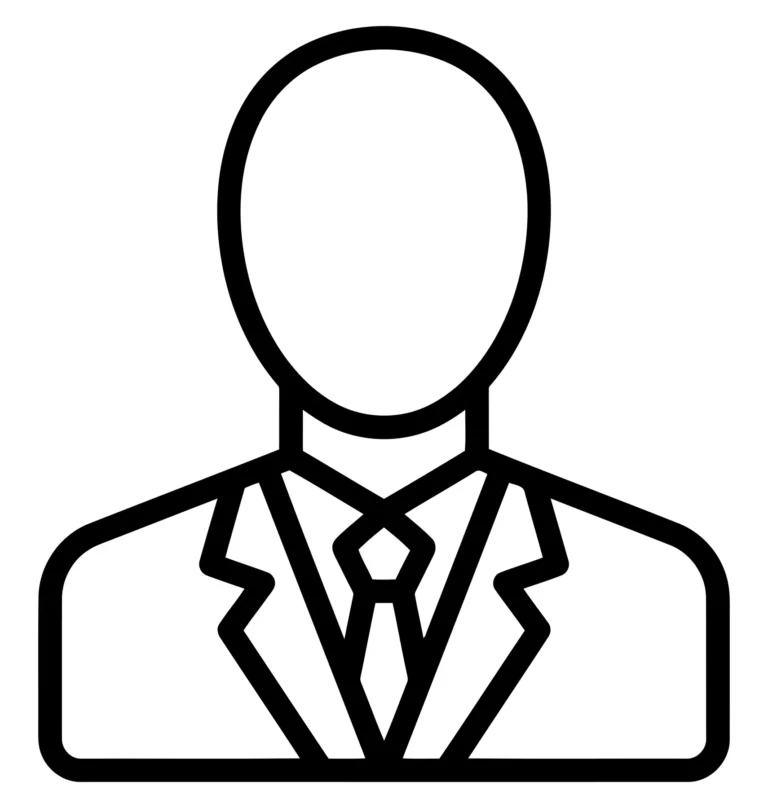 Professional Business Man Icon with Suit and Tie