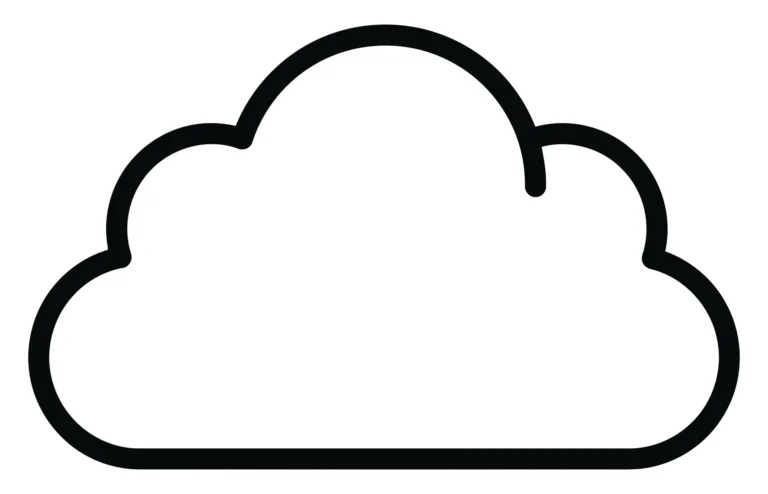 Minimalist Cloud Silhouette Icon
