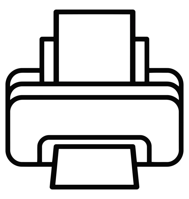 Minimalist Vector Printer Icon
