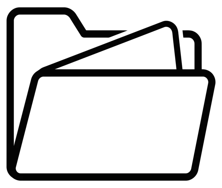 Minimalist Folder Icons with Overlapping Pages