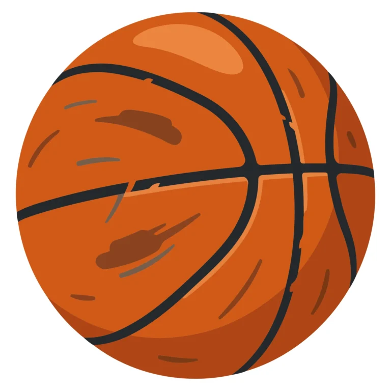Vector Basketball Icon with Textured Design