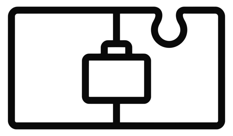 Minimalist Luggage Suspended by Cable Icon