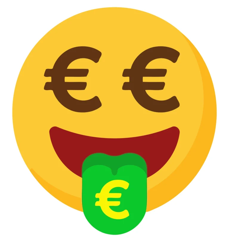 Happy Euro Currency Emoji Vector Illustration