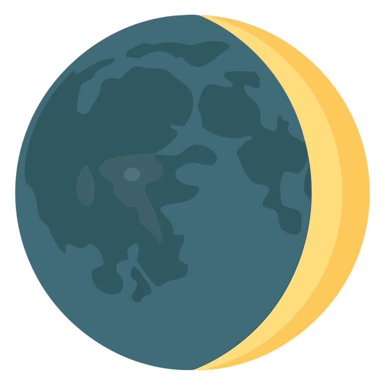 Illustrated Moon with Crater Landscape Vector