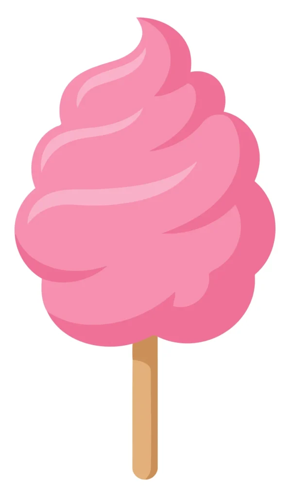 Pink Cotton Candy Ice Cream Cone Vector Illustration djhrfghdghgdfhfghdgfhdghf (943)