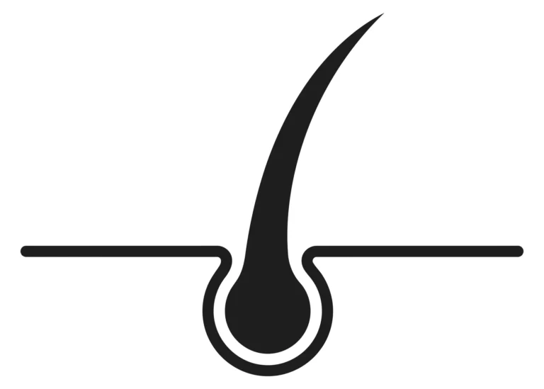 Minimalist Hair Clip Icon with Curved Base