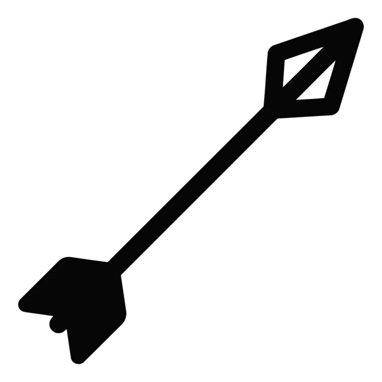 Minimalist Arrowhead Vector Icon
